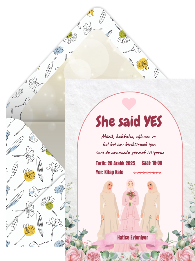 Dini Bride To Be Davetiyesi